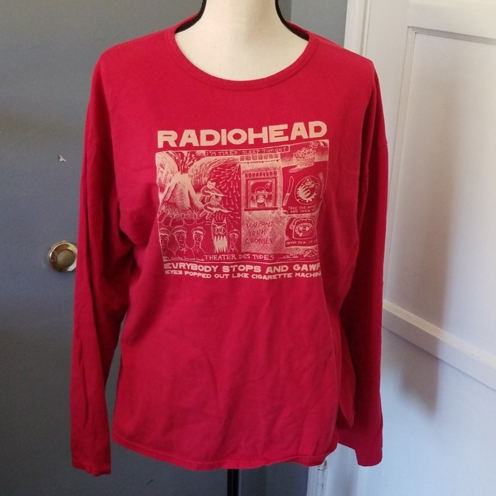 Vintage Radiohead long sleeve concert t XL